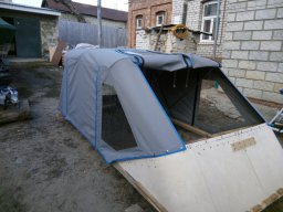 ход-й тент и дуги на макете катера готовый к отправке в Салехард (11)