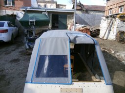 ход-й тент и дуги на макете катера готовый к отправке в Салехард (1)