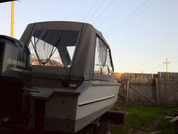 Ходовой тент для катера Амур Д. 