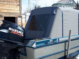 Салехард. Тент после установки заказчиком на катер (3)