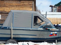 Салехард. Тент после установки заказчиком на катер (8)